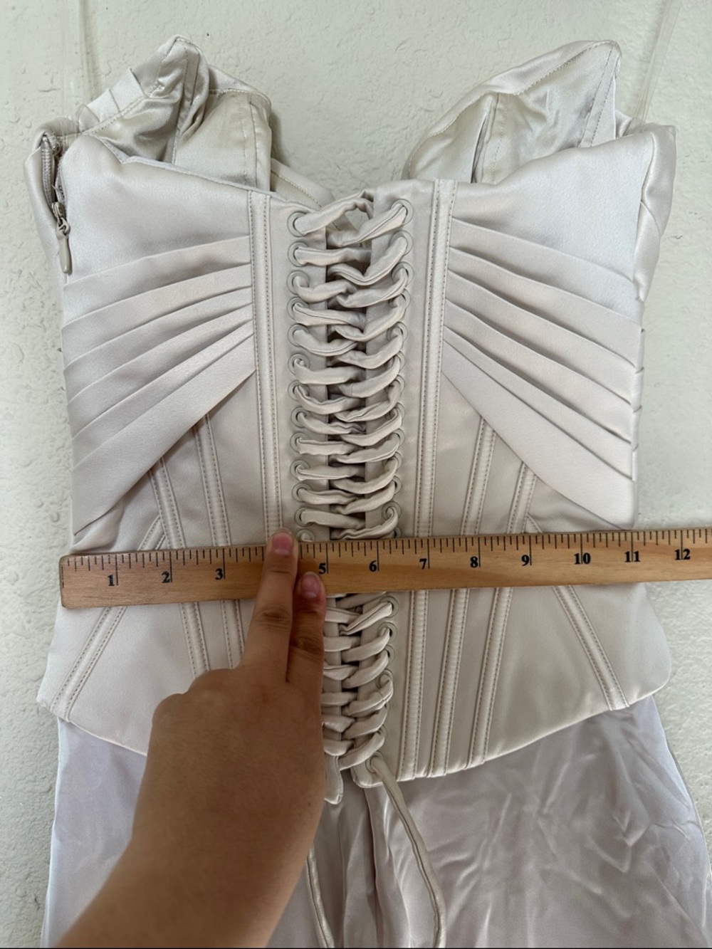 House of CB Eve XS A-C Ivory Satin Corset Maxi Dress - Limited Edition - Picture 8 of 12